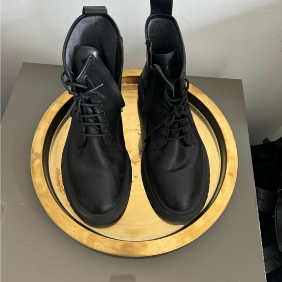 Mens Black Leather Camper Boots - Picture 2 of 3